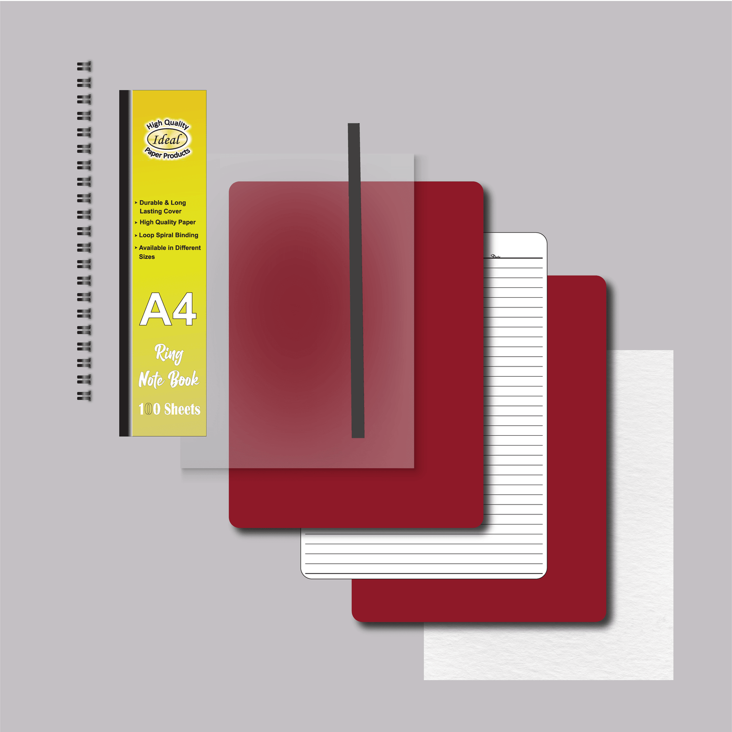 Ring Notebook A4 - 120 Sheets