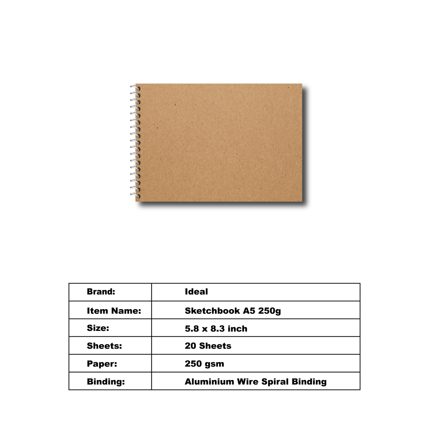 Sketch Book - A5 Size - 250g Paper - For Acrylic & Watercolor