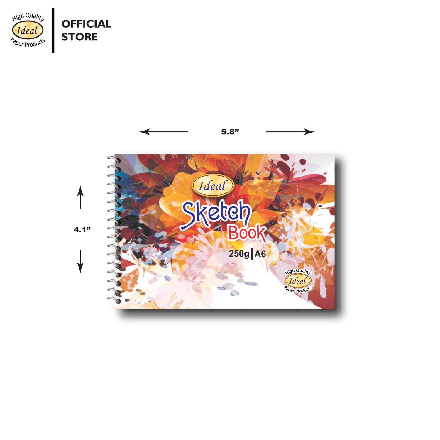 Sketch Book - A6 Size - 250g Paper - For Acrylic & Watercolor