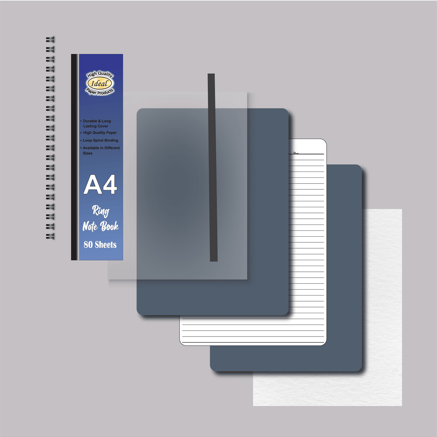 Ring Notebook A4 - 80 Sheets
